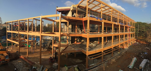 경기 수원시에 위치한 산림생명자원연구부 목조건축 시공 사진