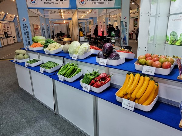 2022 국제종자박람회에 마련된 농우바이오의 홍보 부스.