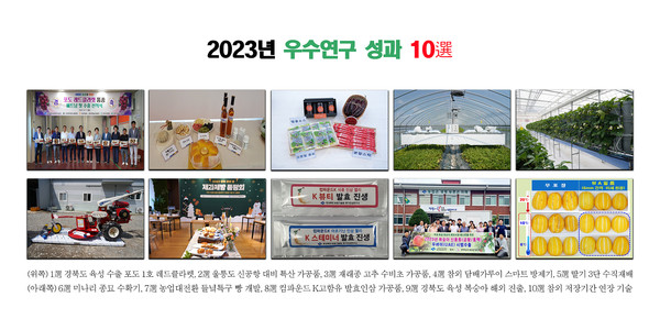 2023년 우수연구 성과 10選(경북농업기술원)