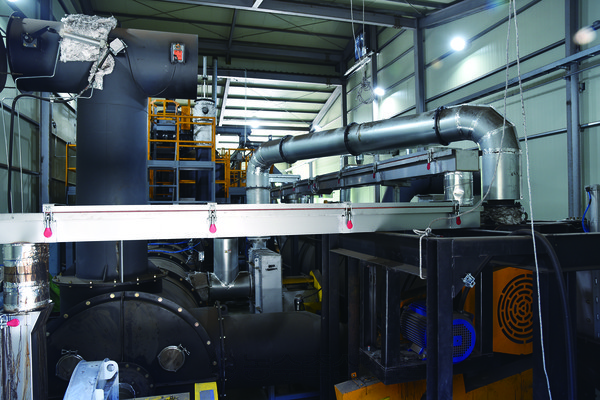 우분 탄화를 통해 바이오차로 만드는 공정.