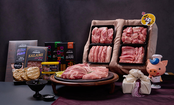 설 명절 한돈몰에서 선보인 한돈 선물세트 모습. [사진제공=한돈자조금]