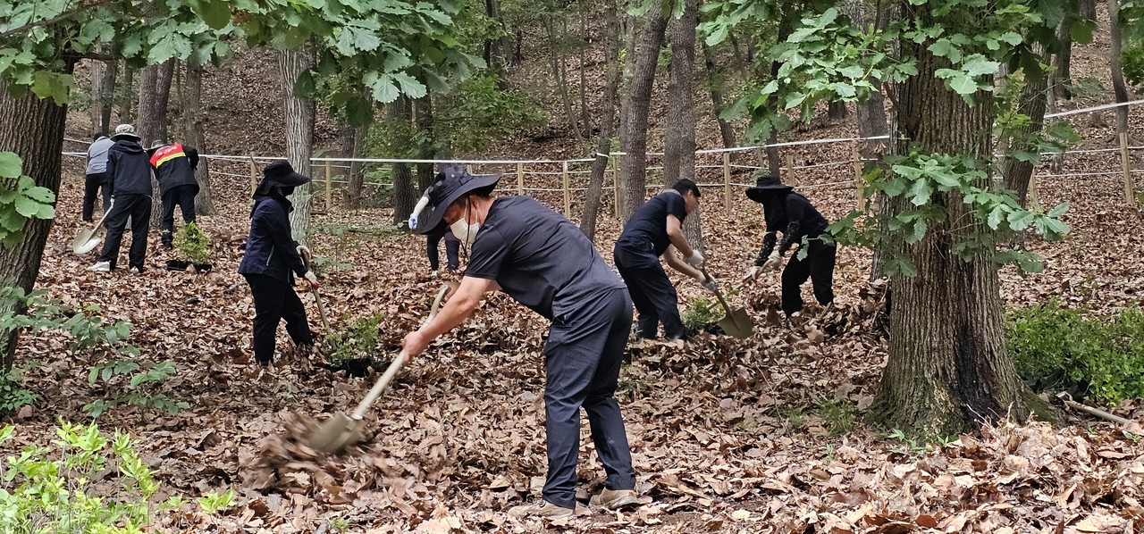 제80회 식목일을 기념해 노태산 근린공원에서 식목일 나무 심기 행사가 진행됐다.