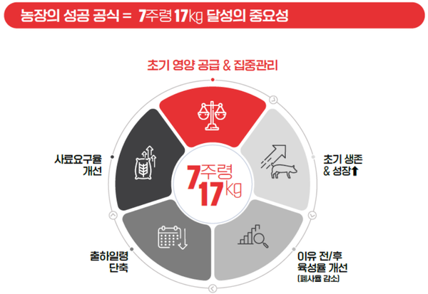  7주령 17Kg 달성의 중요성