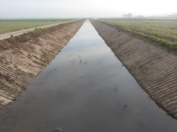 준설 후 농업용 배수로 모습
