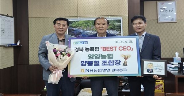 양봉철 영양농협 조합장이 올해 3월 'NH농협생명 BEST CEO'를 수상했다.