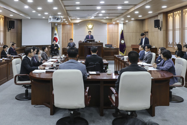 제316회 홍성군의회 임시회 개회 모습