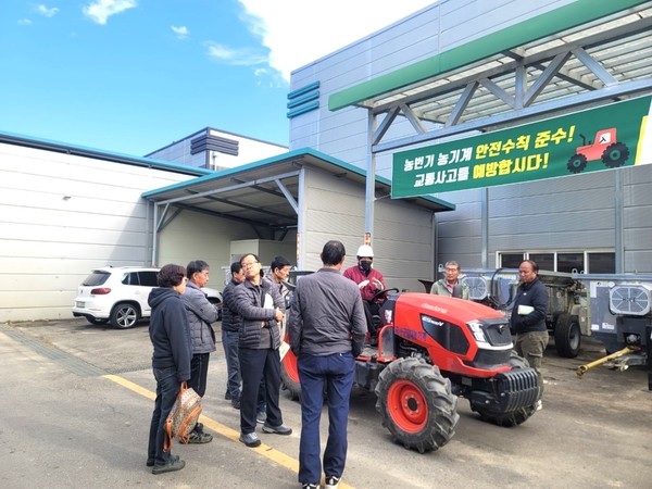금산군 농기계 안전교육 모습.