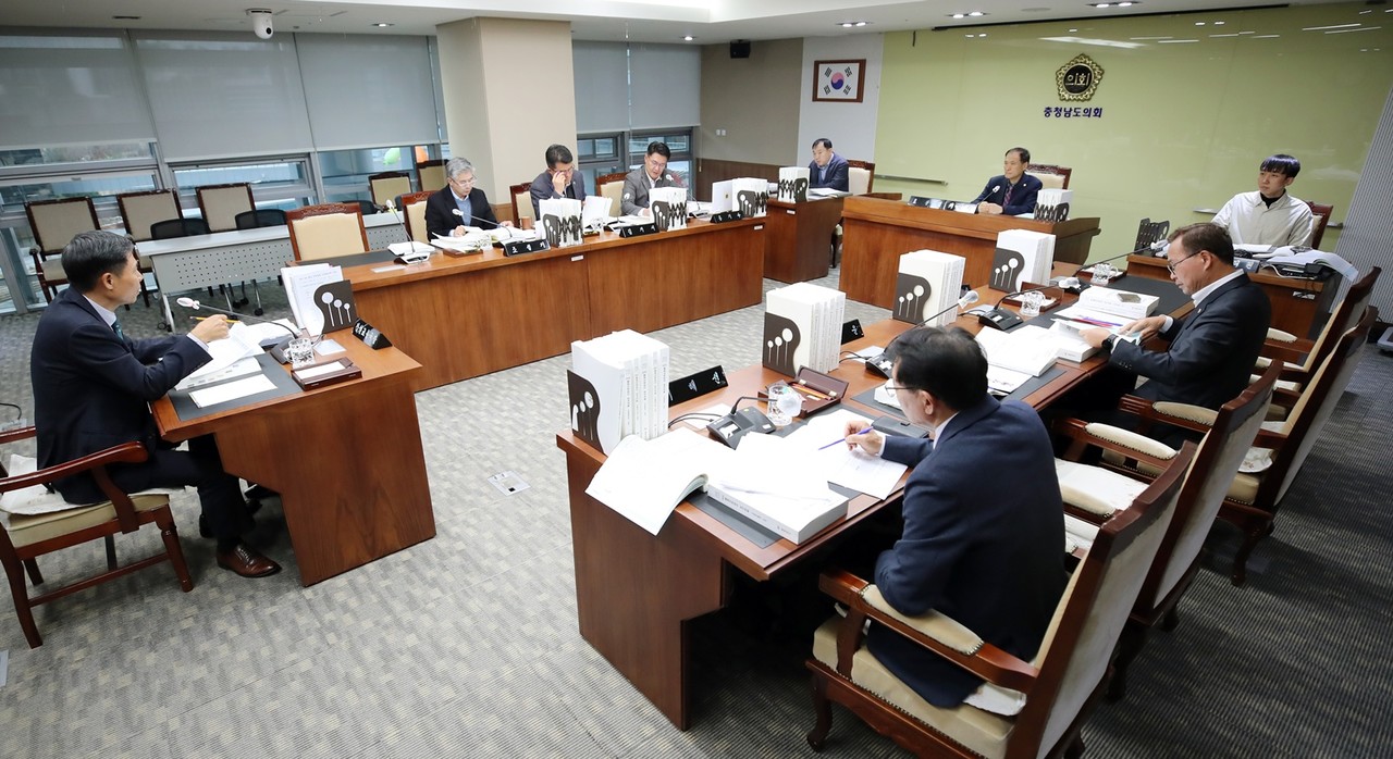 충남도의회 건설소방위원회 행정사무감사 현장