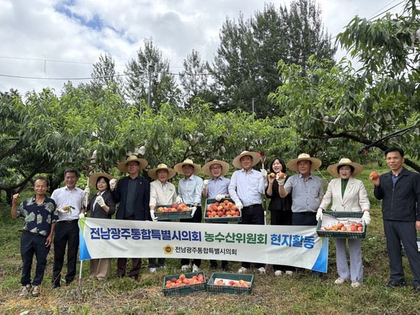전남광주통합특별시의회 농수산위원회 현지 활동 모습