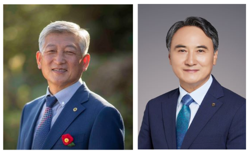 좌-표선농협 김용우 조합장, 우-제주남원농협 고일학 조합장